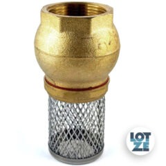 Fußventil Messing mit Saugkorb aus Edelstahl