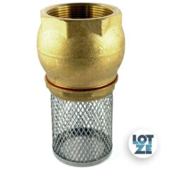 Fußventil Messing mit Saugkorb aus Edelstahl