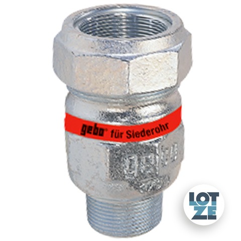 Gebo Verschraubung verzinkt für Siederohr 38 mm