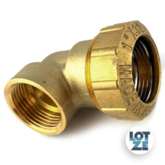 PE-Rohr Klemmverbinder Winkel 90° Messing