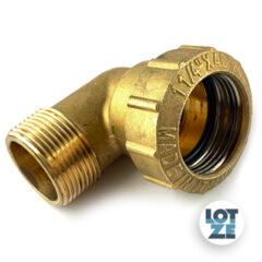 PE-Rohr Klemmverbinder Winkel 90° Messing