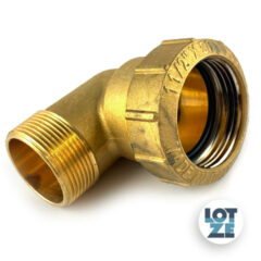 PE-Rohr Klemmverbinder Winkel 90° Messing