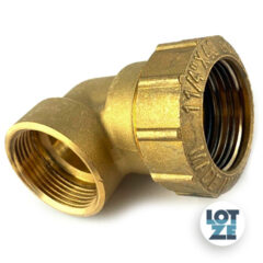 PE-Rohr Klemmverbinder Winkel 90° Messing