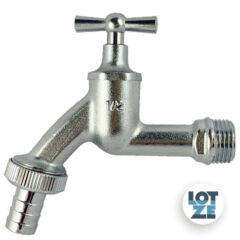 Wasserhahn Auslaufventil Messing matt-chrom