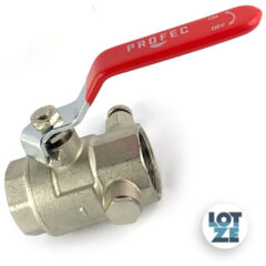 Kugelhahn mit Hebelgriff und Entleerung