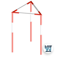 Schutzdreieck Anfahrschutz Brunnenschutzgestell rot/weiß