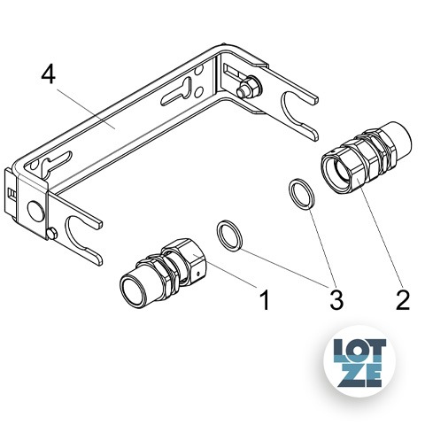Wasserzähler Anschlussgarnitur verzinkt – Bild 3
