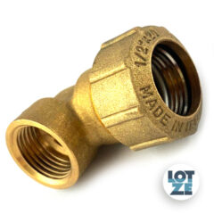 PE-Rohr Klemmverbinder Winkel 90° Messing