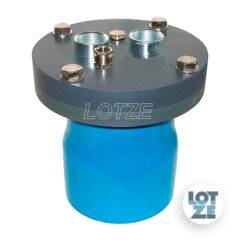 Brunnenkopf 200 PVC 8 Zoll mit 2 x 2 Zoll + 2x Kabeldurchführung