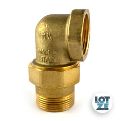 Doppelverschraubung 1¼ Zoll IG/AG 90° Winkel konisch dichtend Messing