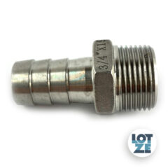 Schlauchtülle Edelstahl ¾ Zoll AG x 19/20 mm