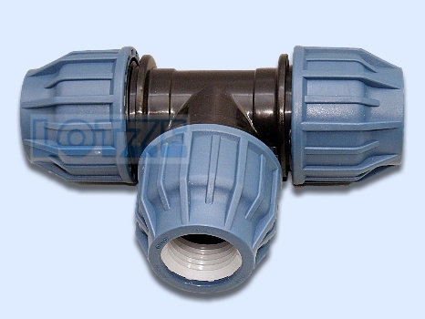PE-Rohr Klemmverbinder PP T-Stück 90° egal 25 mm » Lotze Wassertechnik