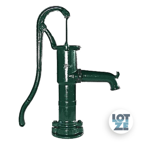 Schwengelpumpe 75 mit Rundflansch / Fußflansch grün » Lotze Wassertechnik